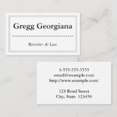 Barreau classique et de base Carte de visite de dr (Devant / Derrière)