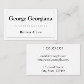 Barreau simple et de base Carte de visite de droit (Devant / Derrière)