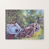 BARRED OWL AND BIRDHOUSE PUZZZLES LEGPUZZEL (Horizontaal)