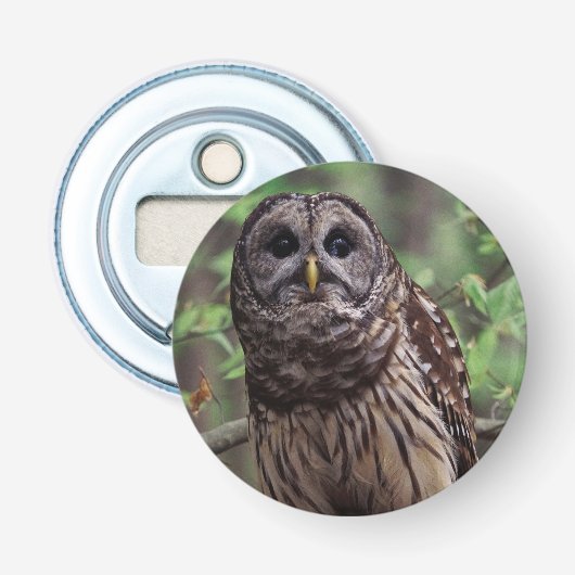 Barred Owl Button Flesopener (Voorkant)
