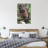Barred Owl Canvas Afdruk (Insitu (Slaapkamer))