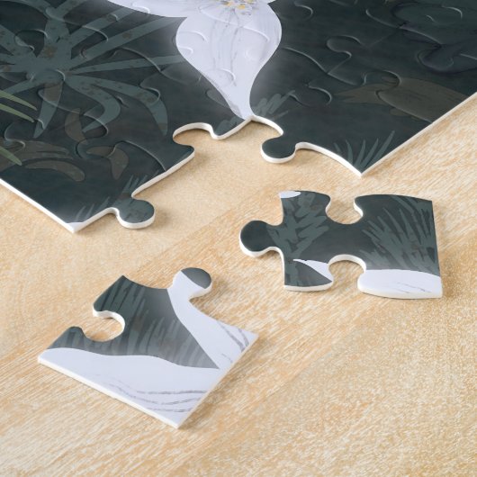 Barred Owl Fantasy Woodland Trillium Night Garden Legpuzzel (Zijkant)