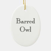 Barred Owl Ornament (Achterkant)