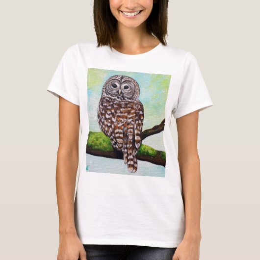 Barred Owl Painting T-shirt (Voorkant)