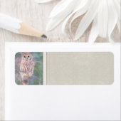 Barred Owl Pastel Oilschilderij Etiket (Insitu)