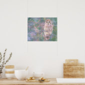 Barred Owl Pastel Oilschilderij Poster (Keuken)