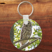 Barred Owl Sleutelhanger (Voorkant)