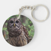 Barred Owl Sleutelhanger (Achterkant)