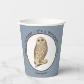 Barred Owl - Verjaardag of ander feestthema evenem Papieren Bekers (Voorkant)