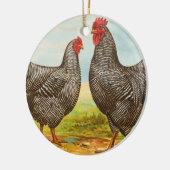  Barred Plymouth Rock Chickens Ornament (Links)