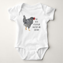 Barred Rock Chicken w Funny Text T-Shirt