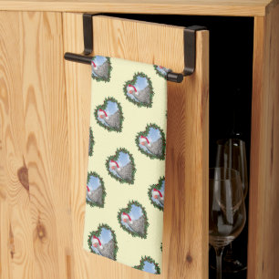 Barred Rock Chicken Wreath Kerstmis Theedoek