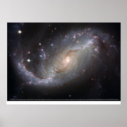 Barred Spiral Galaxy NGC 1672 Poster (Voorkant)