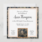 Barred Uil in een Forest William Morris-stijl Kaart (Achterkant)