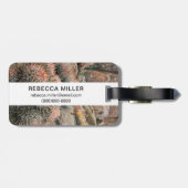 Barrel Cactus in Californië Bagagelabel (Achterkant horizontaal)