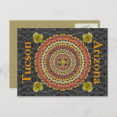 Barrel Cactus Mandala 2 comme carte postale (Devant / Derrière)