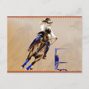 Barrel Horse Post Card Briefkaart