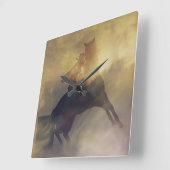Barrel Racer Clock Vierkante Klok (Hoek)