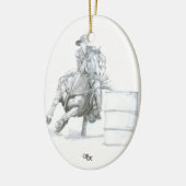 Barrel Racer Kerstversiering Keramisch Ornament (Links)