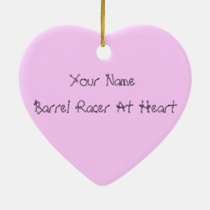 Barrel Racer op het hart Keramisch Ornament