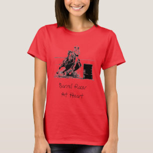 Barrel Racer op het hart T-shirt