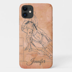 Barrel Racer (Oranje cirkels) iPhone 11 Hoesje
