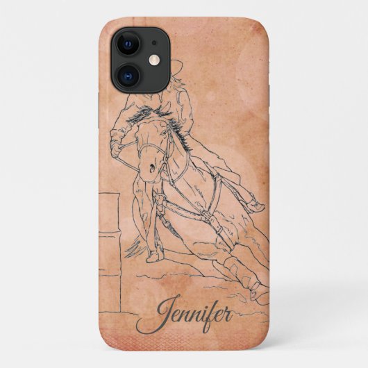 Barrel Racer (Oranje cirkels) Case-Mate iPhone Case (Achterkant)