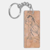 Barrel Racer (Oranje cirkels) Sleutelhanger (Voorkant Links)