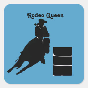 Barrel Racer Vierkante Sticker