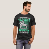 Barrel Racing Bad Idea Good Time Rodeo Cowgirl Bar T-shirt (Voorkant volledig)