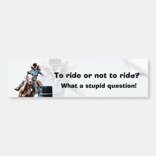 Barrel Racing Bumpersticker (Voorkant)