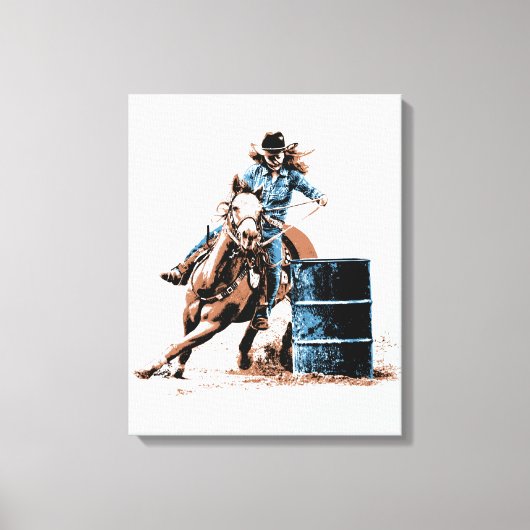 Barrel Racing Canvas Afdruk (Voorkant)