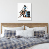 Barrel Racing Canvas Afdruk (Insitu (Slaapkamer))