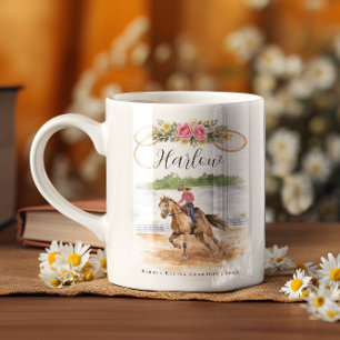 Barrel Racing Cowgirl   Monogram Rodeo Koffiemok