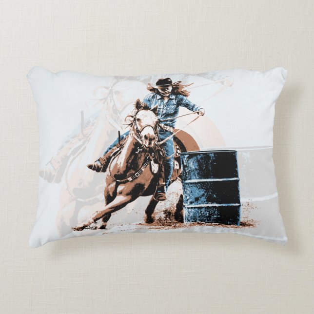 Barrel Racing Decoratief Kussen (Voorkant)