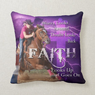 Barrel Racing Faith Pillow Kussen