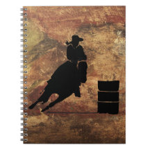 Barrel Racing Girl Silhouette op een Grunge Textur
