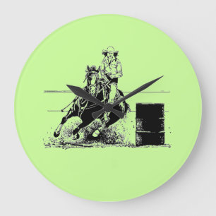 Barrel Racing Horse Grote Klok