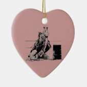 Barrel Racing Horse Keramisch Ornament (Rechts)