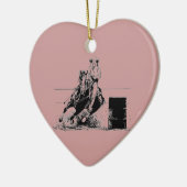 Barrel Racing Horse Keramisch Ornament (Links)