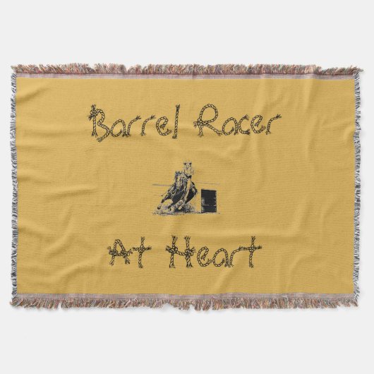 Barrel Racing Horse & Rider Deken (Voorkant)