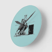 Barrel Racing Horse Ronde Klok (Hoek)