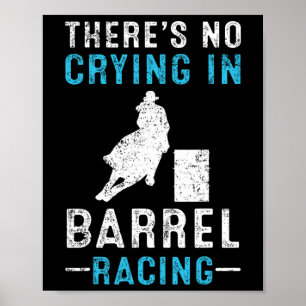 Barrel Racing Horseback Riding Gift Poster
