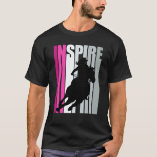 Barrel Racing Inspire Cowgirl Hoed Western Thema Z T-shirt