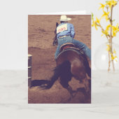 Barrel Racing Kaart (Gele Bloem)