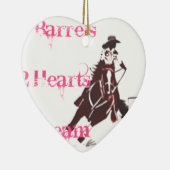 Barrel Racing Keramisch Ornament (Rechts)