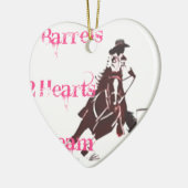 Barrel Racing Keramisch Ornament (Links)