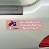 Barrel Racing - Meisjes - Racing Barrels Bumpersticker (Op auto)