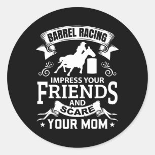 Barrel Racing Paardrijden Paard Racer Rider R Ronde Sticker