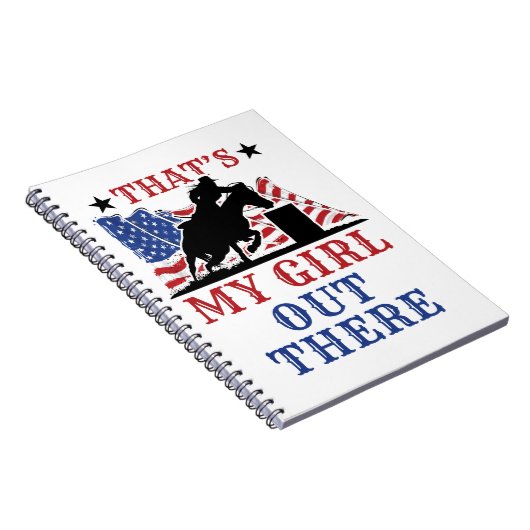 Barrel Racing Pap, dat is mijn meisje daar, Amerik Notitieboek (Rechterzijde)